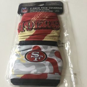 NFL SAN FRANCISCO 49ERS FACE COVERING 2 PACK YOUTH NWT